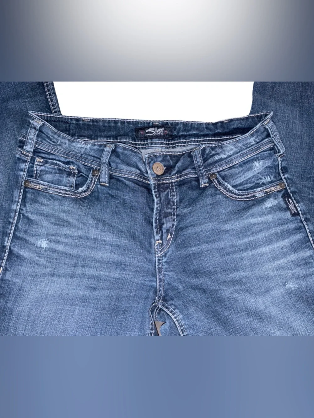 Silver Jeans Co Suki Ankle Slim Jeans W31 L27 Medium Wash Stretch Denim - Picture 7 of 11